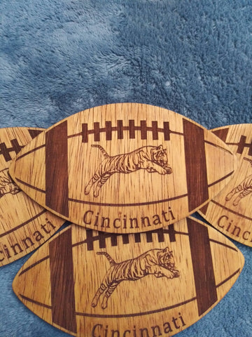Bengal Tiger Cincinnati Football Coaster Set