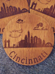 Cincinnati Skyline with Flying Pig Coaster Set