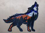6 Layer Hand Painted Howling Wolf